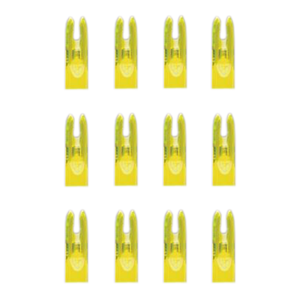 Dozen pack of Chartreuse Slim nocks